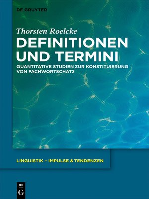 cover image of Definitionen und Termini